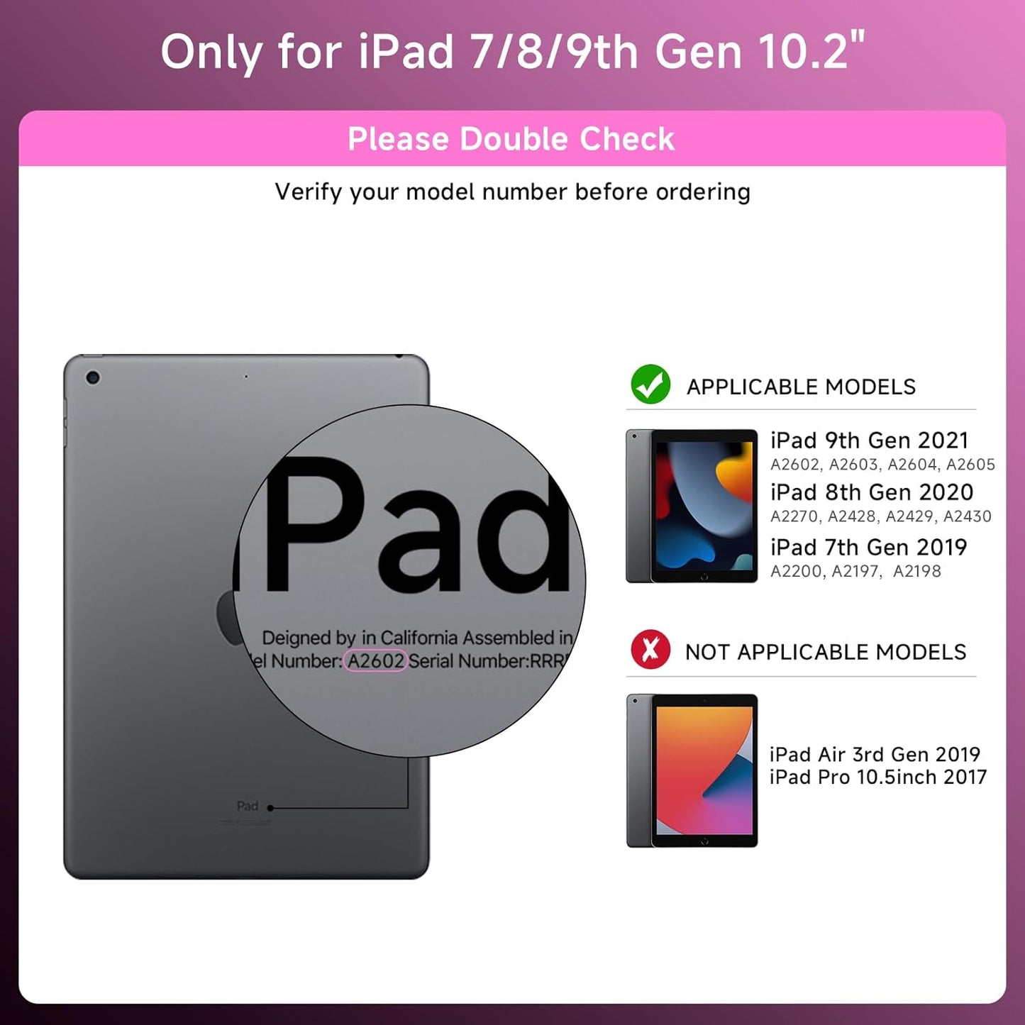 Transparent Case with Keyboard for iPad 9th (7th, 8th, and 9th Gen) 10.2 Inch,with 7-Color Backlit Wireless Keyboard,360°Rotatable Protective Case Multi-Touch Trackpad,with Pencil Holder,Pink