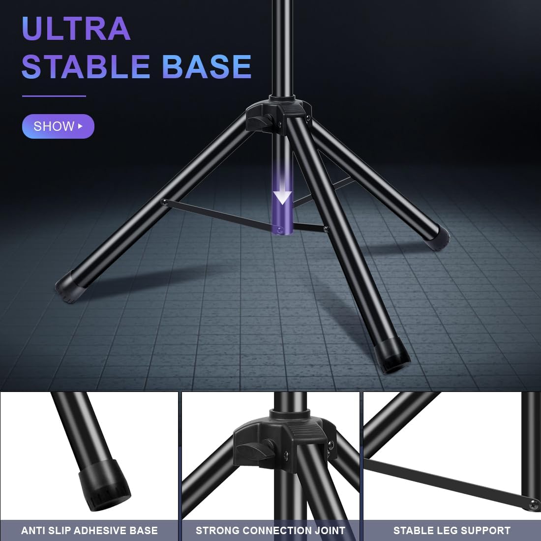 DJ Light Stand Heavy Duty Par Can Tripod T-Bar Stage Lights Stand Adjustable 39-100 Inch DJ Lighting Tripod Mount