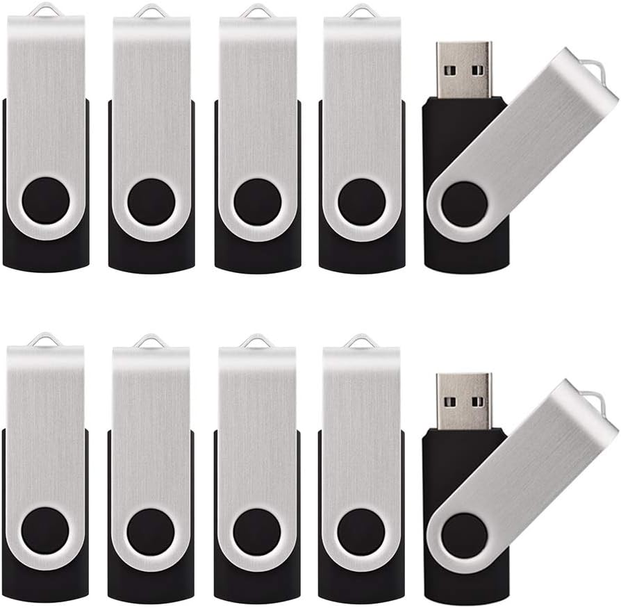 10 Pack 16GB USB Flah Drives Pack USB 2.0 16GB Flash Drive 10 Pack USB Memory Stick-Black