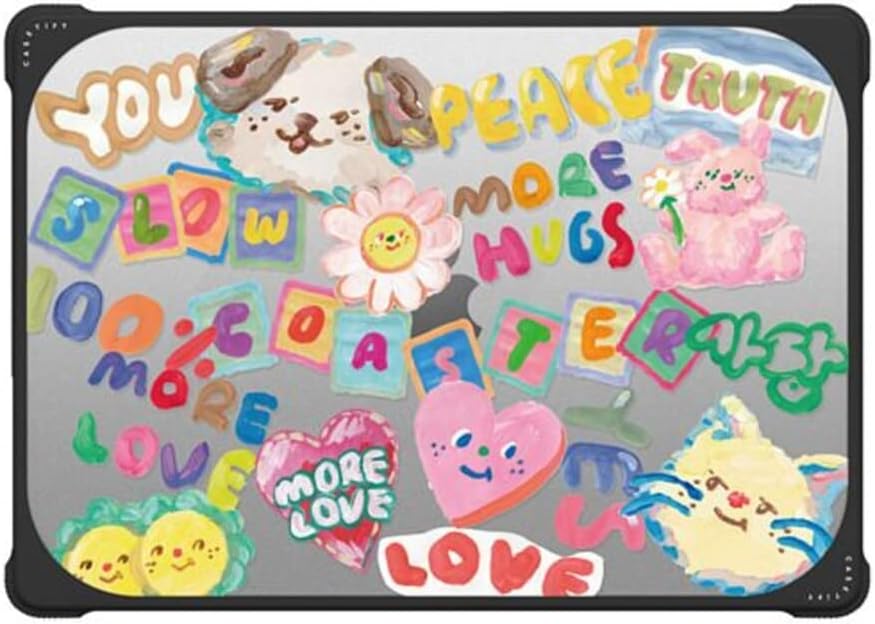 CASETiFY Bounce MacBook Pro 16-inch (M3/M4) Case [Enhanced Protective Corner Design/Ventilation Cutouts/Anti-Slip Grip] - Slowcoaster Sticker MacBook Case - Clear Black