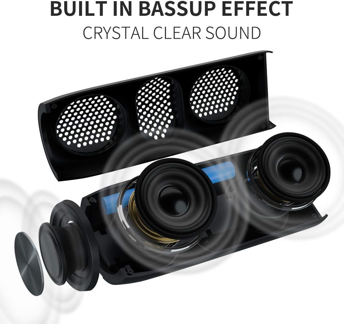 Bluetooth Speaker,MusiBaby M88 Speakers,Dual Pairing, Bluetooth 5.3,Loud Stereo Sound,Booming Bass,30H Playtime for Home& Outdoor Party,Beach,Portable Speaker,Gifts(Black)