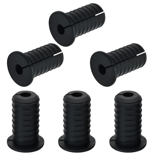 6pc Starlink Cable Grommet 3/4" Silicone Anti-Slip Wall Hole Pass Through Split Cable Bushings for TV Wire Ethernet Cord, Starlink Cable Routing Kit Accessories,38mm/1.5"Ht, Black