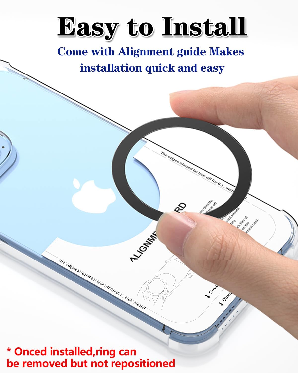 Metal Rings 10PCS,Ultra-Thin(0.4mm) for MagSafe Sticker,Magnetic Adapter,Phone Cases&Wireless Charger,Compatible with iPhone 16/15/14/13,Galaxy S24/S23/S22/Kindle (Black 10PCS)