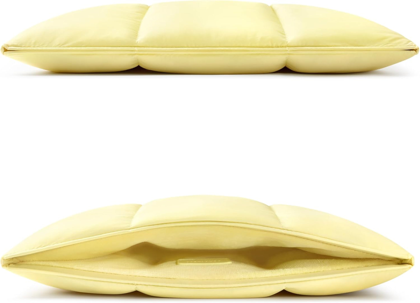 Comfyable Puffy Laptop Sleeve 15 Inch 16 Inch, Quilted Puffer Laptop Carrying Case, Pillow Pouch Compatible for MacBook Air 15 in M4 2025 & MacBook Pro 16 in M4 2024, Butter Yellow