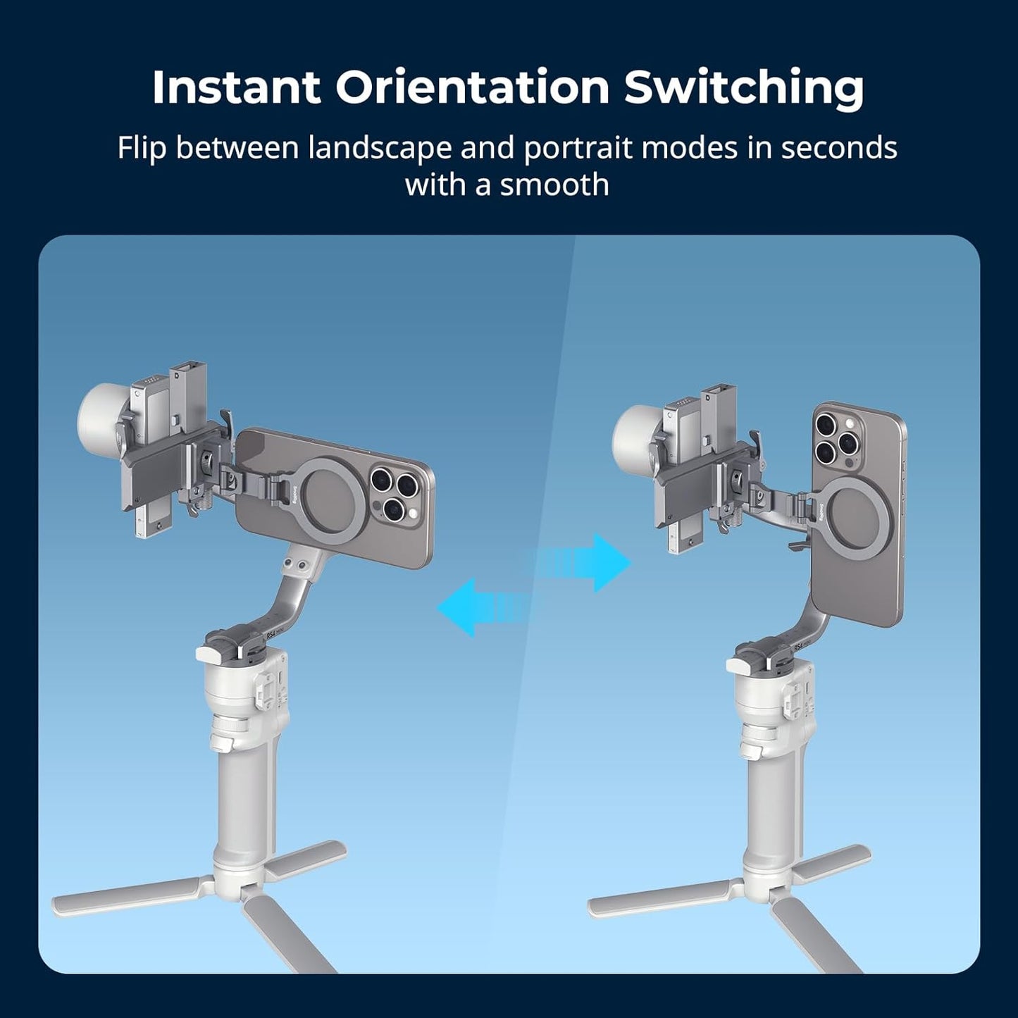 SMALLRIG Metal Phone Mount with Baseplate for Arca-Standard, Compatible for DJI RS 4 Mini, Smartphone Support with Cold Shoe Mount, Phone Tripod Mount for iPhone 16 15 14 etc. - 5339