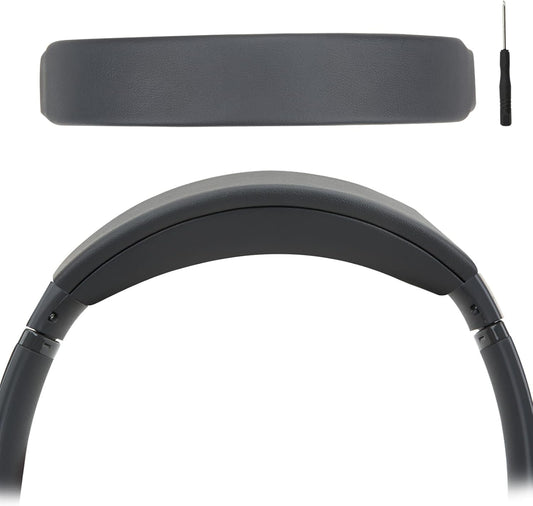 Protein Leather Headband Pad Compatible with Bose QC45 QC35 QC35 II Headphones (Dark Gray)