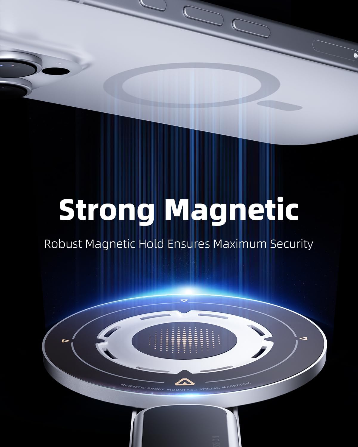 TODI for MagSafe Phone Grip Stand, 3-in-1 Magnetic Finger Ring Holder with Double-Sided Magnet, Fidget Toy Design, Magnetic Phone Stand for iPhone 16/15/14/13/12 Series (White)