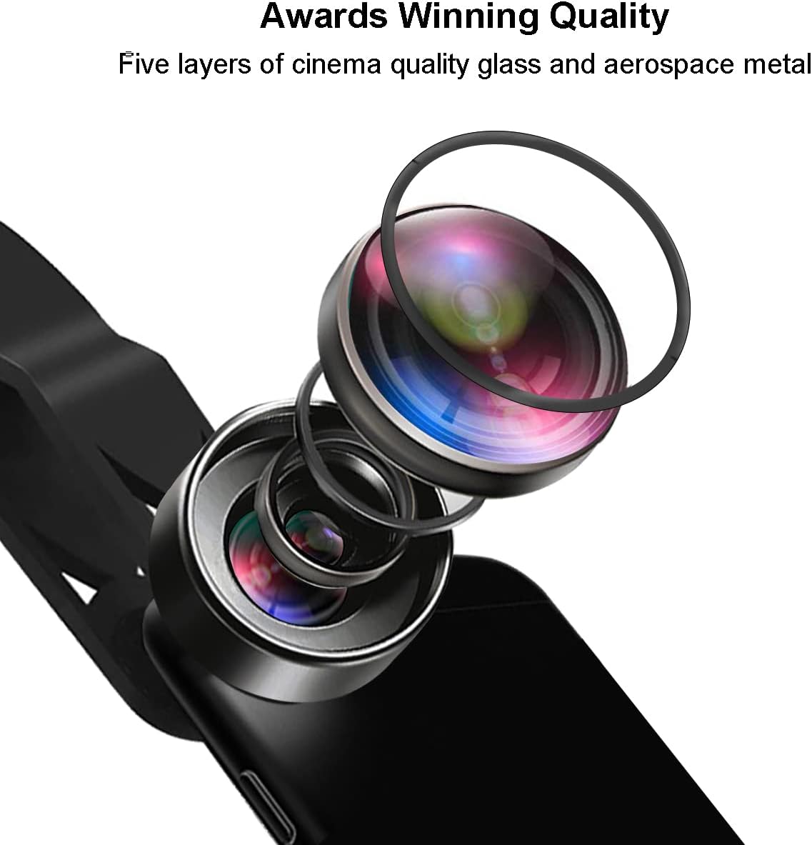 KEYWING Fisheye Lens 198° Fish Eye Phone Camera Lens Kit for iPhone Fish Bowl Camera Lens Attachments for iPhone 7 8 x xr 11 12 13 pro max Samsung Smartphone Black