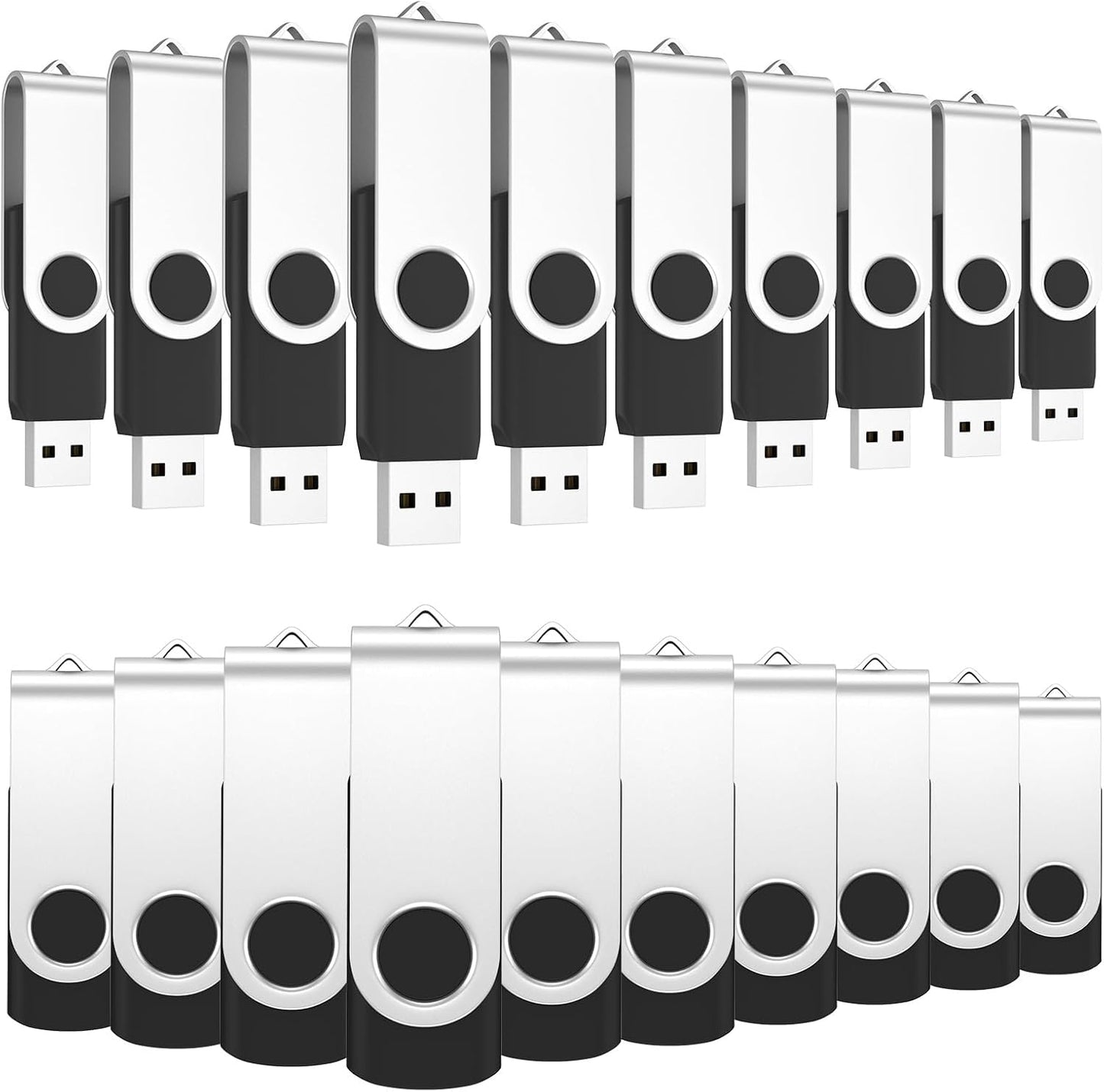 ABLAZE 16GB USB Flash Drive 100 Pack, USB 2.0 Thumb Drives Bulk Memory Sticks Pendrives 100PCS (Black)