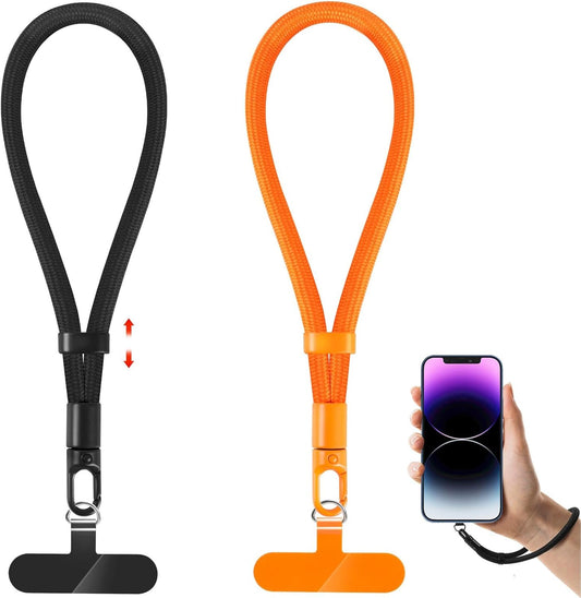 Phone Lanyard, 2 Pack Adjustable Cell Phone Lanyard Strap, Hand Wrist Strap Lanyard with Tether Tabs for Smartphones