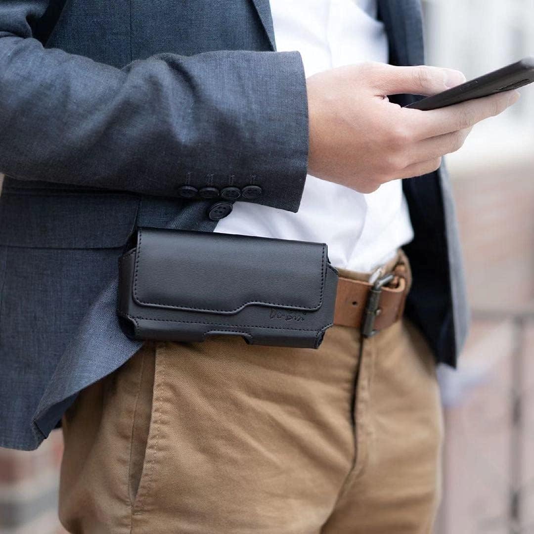 DeBin Holster for Samsung Galaxy Ultra Models s25 s24 s23 s22 s21, Note 20, A13, A32, A02s A03s, A12 A11 A71 A13 Cell Phone Belt Holder Clip Case Pouch Cover (Fits Protective Case on) Black