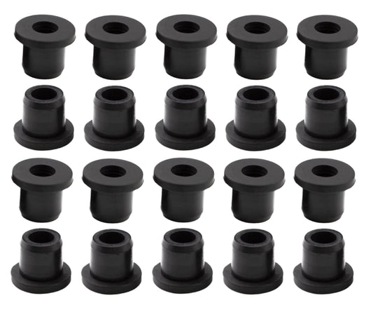 20 pcs 7/16" Drill Hole，1/4" ID Black Silicone Top hat Rubber Grommets for Wiring，Automotive，Firewall，Hole Plug，Desk，Screw，Water and Gas Pipe，Drain，House Siding，Cable Bushing，Glass，Wire Plug