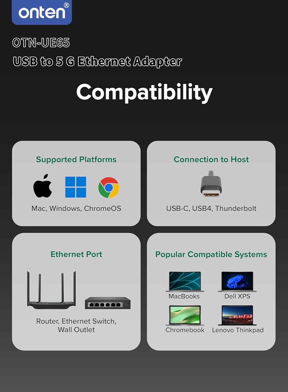 USB-C to Ethernet Adapter - 5Gbps High-Speed,Type-C to RJ45 Ethernet LAN Network Adapter Thunderbolt 4/3 Compatible, for iPhone 15 Pro/Max, MacBook Pro/Air 2023, iPad Pro,iMac and More（5G