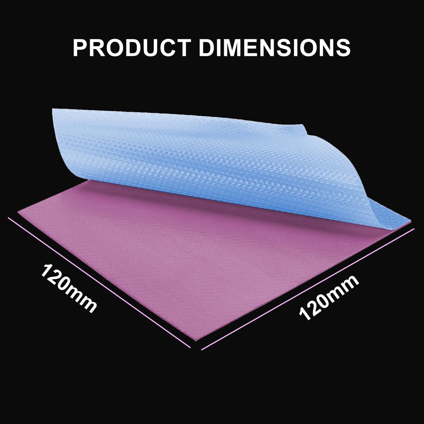 Maxtor Thermal Pad 16.8 W/mK,Thermal Pads for GPU/CPU/LED/Cooler,Excellent Heat Conduction，High Temperature Resistance (120 * 120 * 2.0mm（1pcs）)