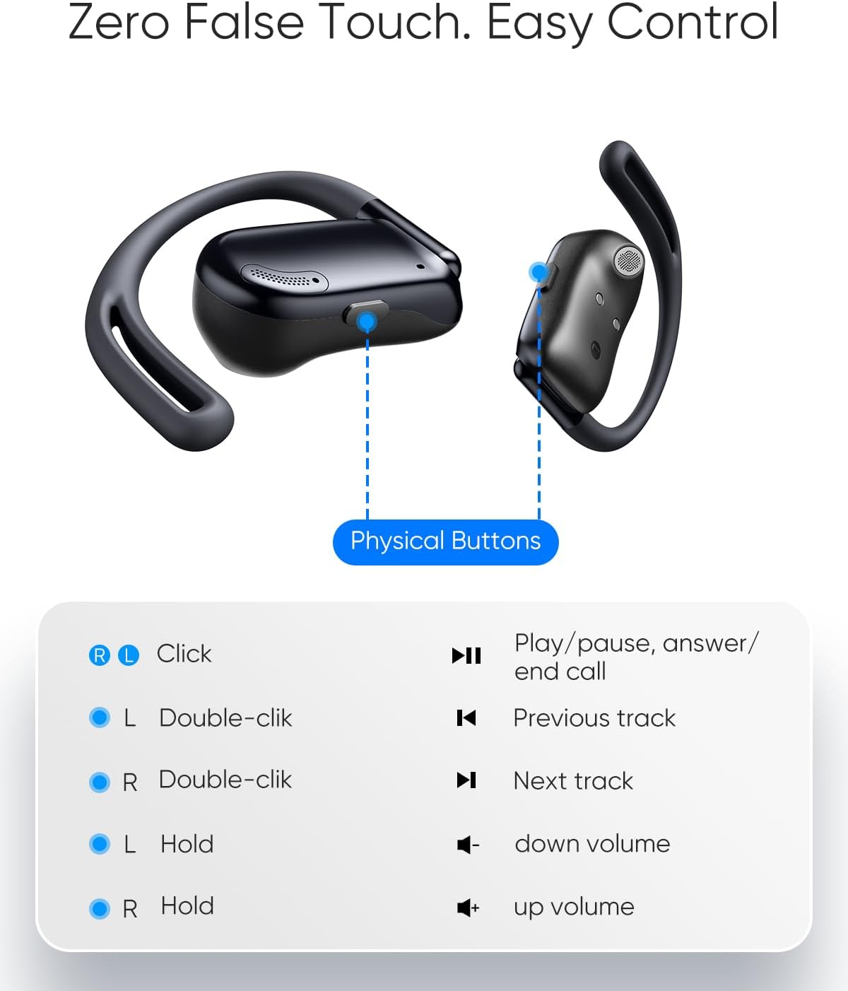 Open Ear Headphones, 0.28oz Lightweight Next-Gen Bluetooth 5.4 Air Conduction Wireless Earbuds w/Extra Bass, 48H Playtime, 3 EQ Modes, ENC Mic, IPX5, Snug Fit for Workout Running Beige