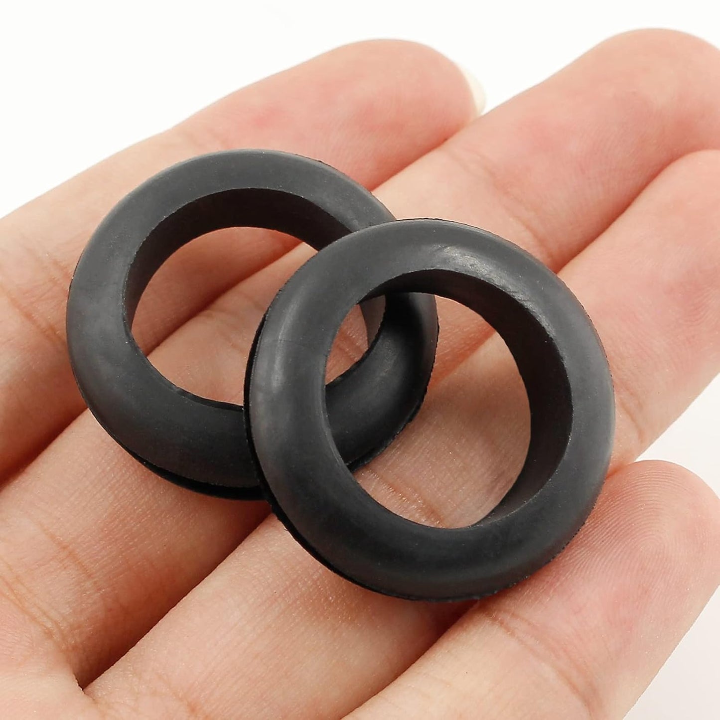 12 Pcs Rubber Grommets, 3/4" Inside Diameter 7/8" Drill Hole Rubber Wire Grommets for Wire, Firewall, Cables, Plugs