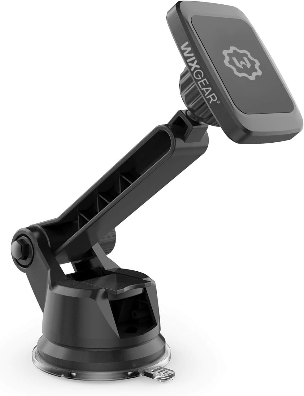 WixGear Dashboard Mount, Universal Magnetic Phone Holder for Car, Windshield Mount and Dashboard Mount Holder for Cell Phones and Tablets with Long Adjustable Arm – (New Rectangle Head)