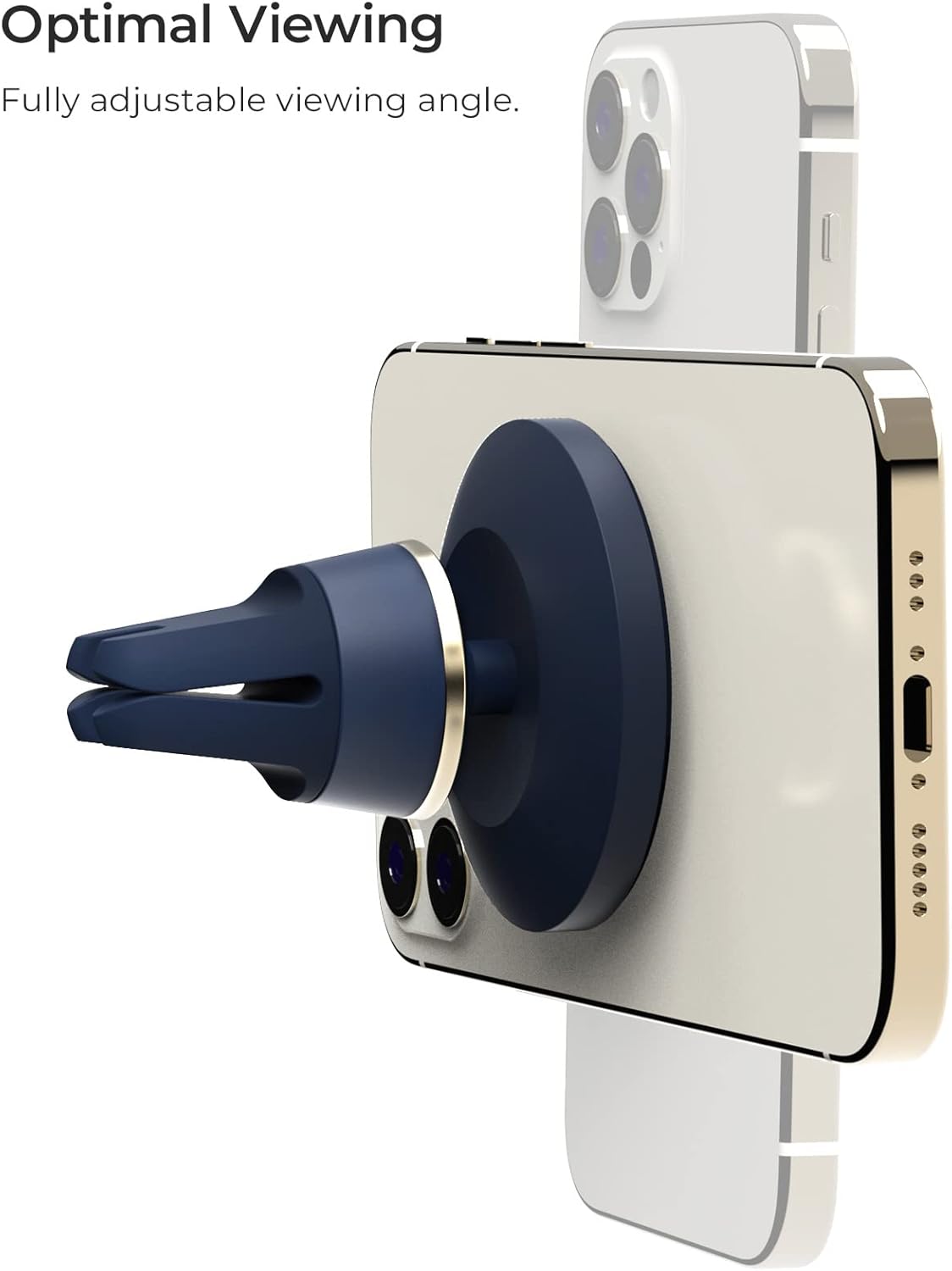 iOttie Velox MagSafe Compatible Air Vent Car Phone Holder. Unversal Magnetic Car Phone Mount for iPhone 12/13/14/15/16 Series & Android Phones via Included Magnetic Ring Adapter