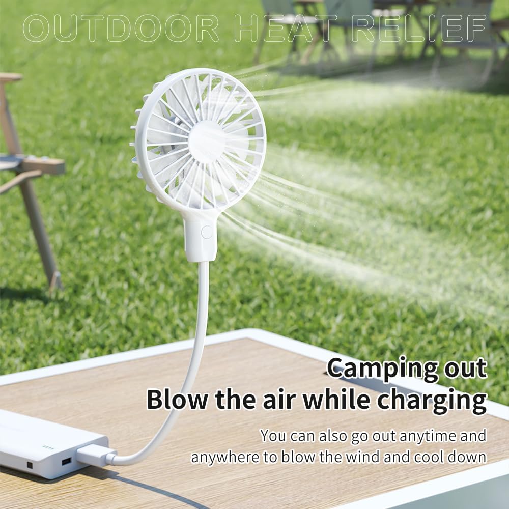 USB Fan, Mini Portable Fan for 360° Rotation, Small Personal Fan for Home Office, Desk Fan Compatible with All USB Outputs such as Laptop/Power Bank/Plug, Pocket Fan for Travel Commute(with switch)