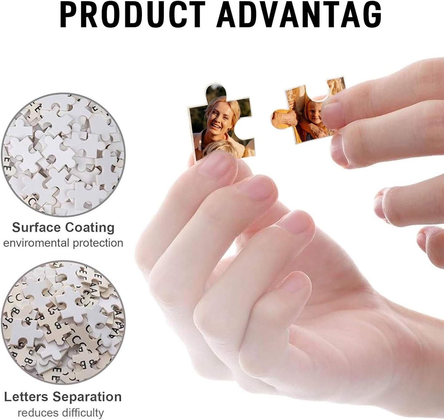 Custom Puzzle, Personalized Puzzle for Photos, Customized Puzzle 120/200/300/500/1000/1500 Pieces for Family, Christmas, Pet, Birthday, Wedding Gift