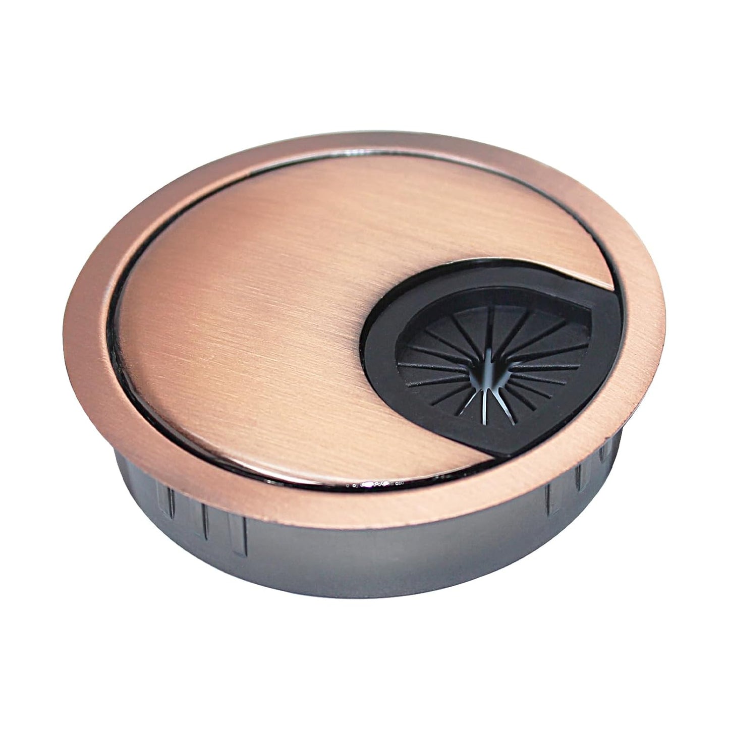 1 Pcs Desk Grommet 2" / 50 mm, Desk Cord Hole Cover, Cable Grommet Metal Zinc Alloy Materilal, Desk Hole Grommet for Home & Office Pc, Detachable Cable Cord Organizer-Copper Red