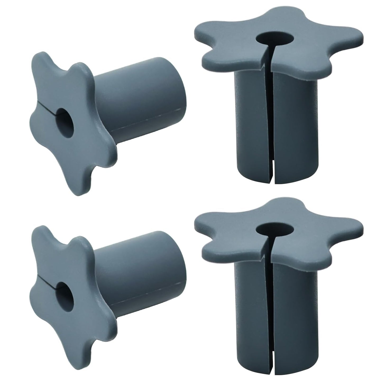 4pc Starlink Cable Grommet 5/8" Silicone Waterproof Wall Hole Pass Through Split Cable Bushings for TV Wire Ethernet Cord, Starlink Cable Routing Kit Accessories, 27.6mm/1.09" Ht, Grey