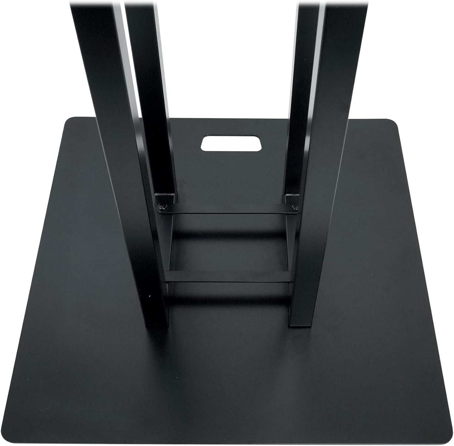 Rockville RTP33-TV Black Totem DJ Speaker/Lighting Stand, Detachable TV Mount, Adjustable Height, Stable Base, for DJs and Event Professionals