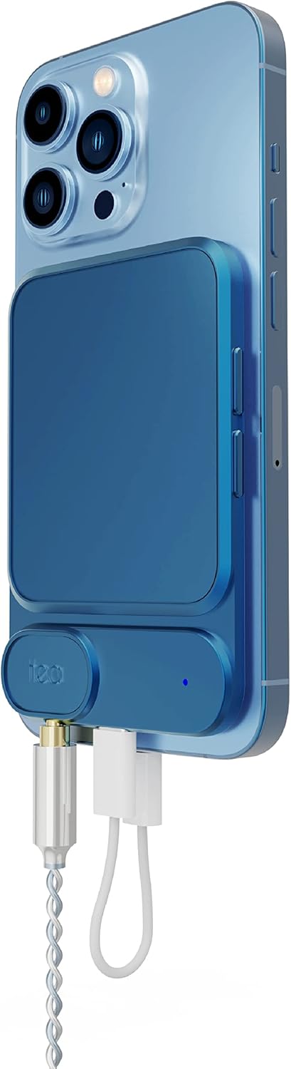 Khadas Tea Portable Headphone Bluetooth Amplifier,HiFi Hi-Res DAC USB Bluetooth 5.0, LDAC/aptX HD, PCM, DSD, MQA 32bit/384KHz ESS ES9281ACPro Qualcomm QCC5125 (Teal Blue)