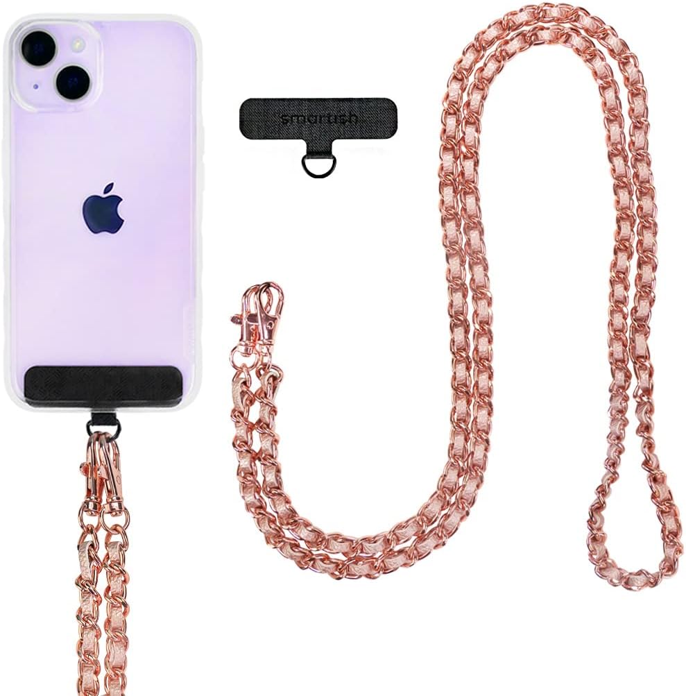 Smartish Phone Lanyard - Case Clinger - Universal iPhone Holder with Detachable Crossbody Shoulder Neck Strap Compatible with All Phone Cases - Rosé All Day