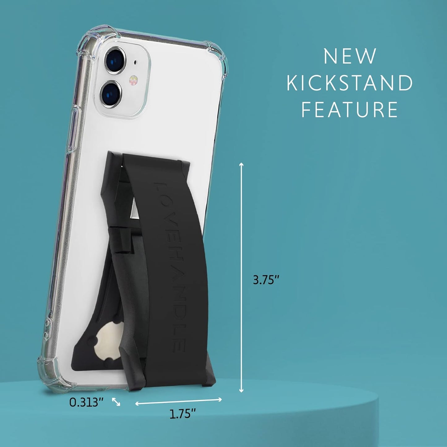 LOVEHANDLE PRO Premium Phone Grip - Silicone Phone Strap - Magnetic Phone Mount and Kickstand for Smartphone and Tablet - Party Bear Silicone