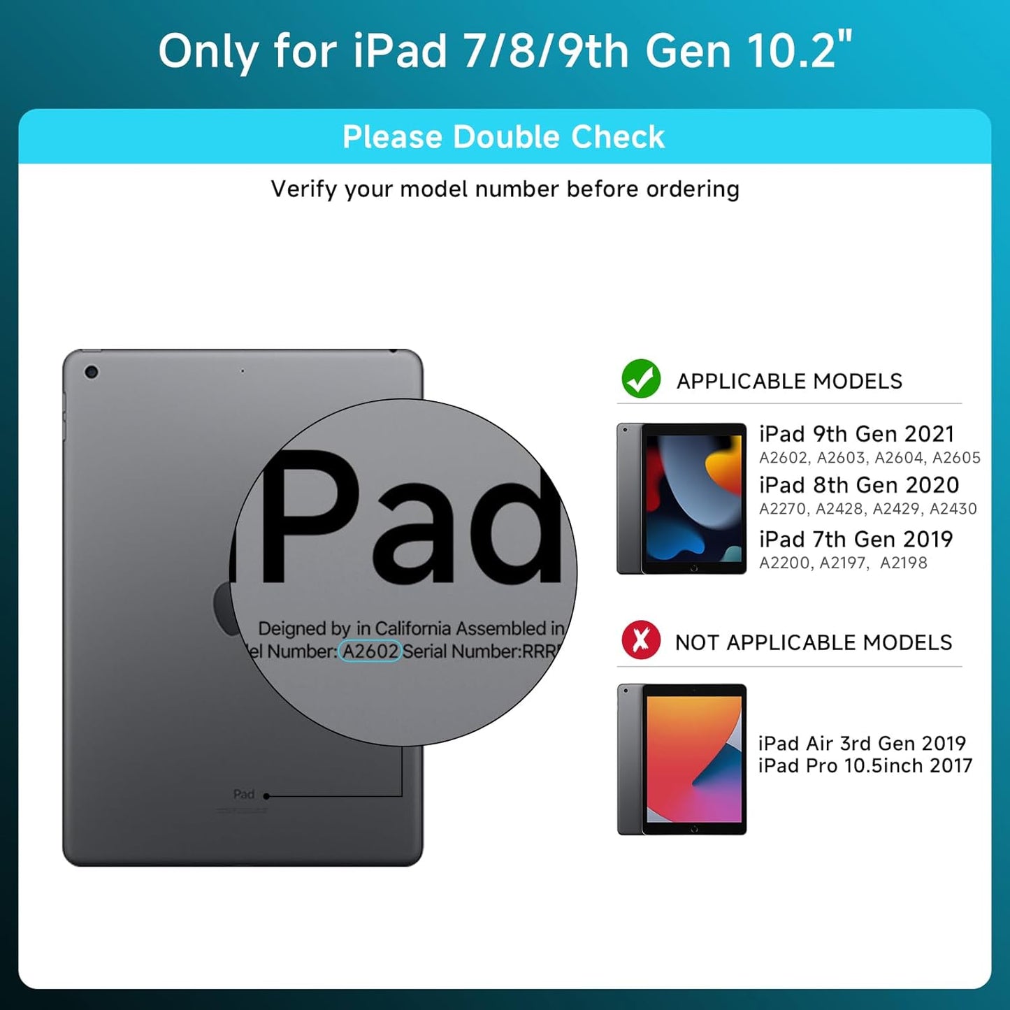 Transparent Case with Keyboard for iPad 9th (7th, 8th, and 9th Gen) 10.2 Inch,with 7-Color Backlit Wireless Keyboard,360°Rotatable Protective Case Multi-Touch Trackpad,with Pencil Holder,Blue