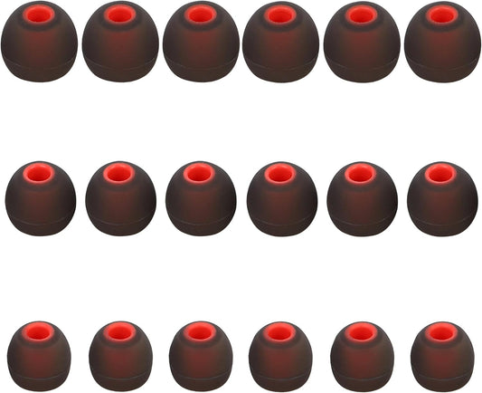 Earbud Replacement Tips Silicone Earbud Tips Eartips Fit Most in-Ear Earbuds(Inner Hole 3.8mm -5.1mm) Headphone Rubber Tips Earbud Covers 9 Pairs S M L