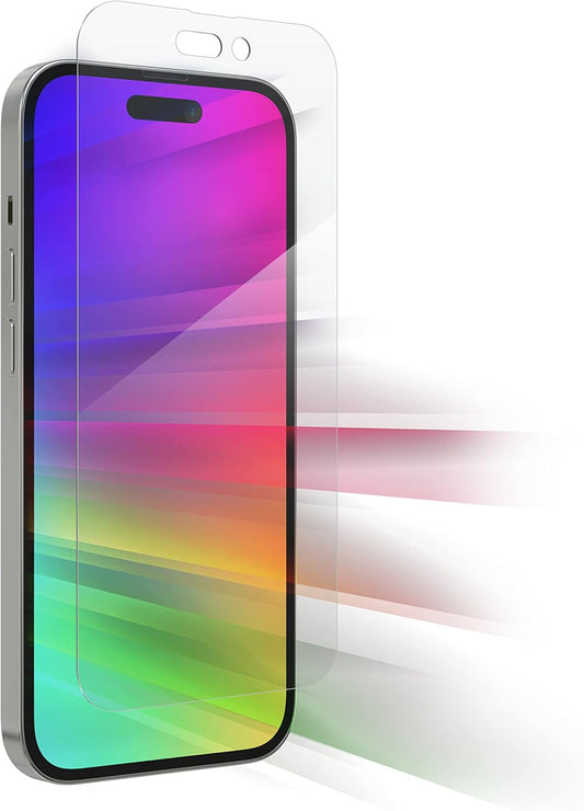 ZAGG Invisible Shield Glass Elite VisionGuard Screen Protector for Apple iPhone 14 Pro - 5X Stronger, Blue-Light Protection, Anti-Fingerprint Technology, Easy to Install
