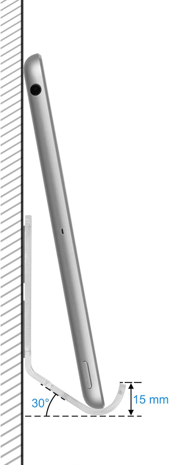 TXEsign Adhesive Wall Phone Tablet Holder Mount Stand for Tablet Smartphones eReader Wall Holder Mount (Silky White & Transparent)