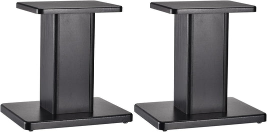 MECCANIXITY Wood Speaker Stands, 2 Pack 11.8 Inch (30cm) Universal Speaker Stand Hollowed Bases Enhanced Audio Listening for Home Theaters Cinema