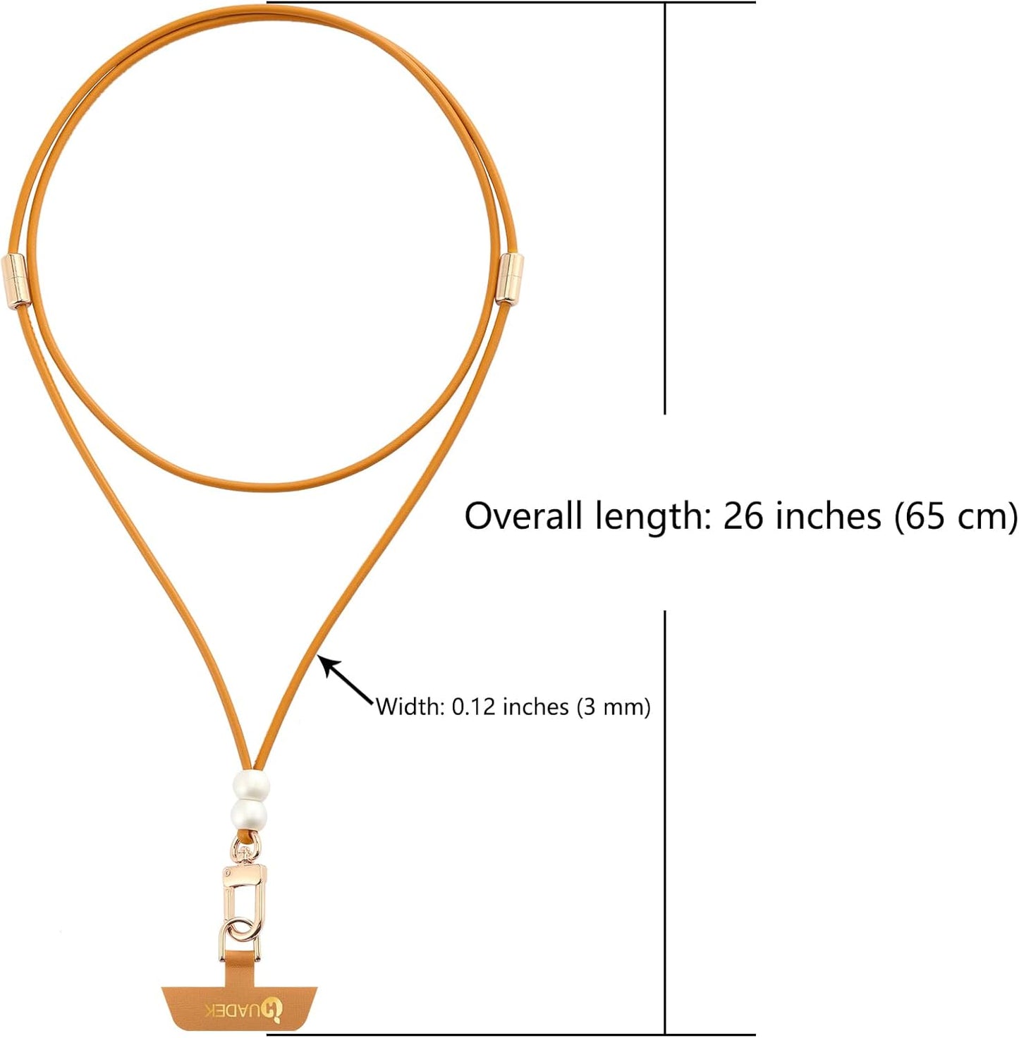 Cell Phone Lanyard Detachable Phone Chain Strap Leather 2-in-1 anti theft phone strap Multifuctional Compatible with Most Smartphones