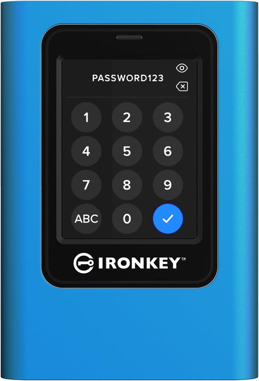 Kingston IronKey Vault Privacy 80 7.6TB External SSD | FIPS 197 | XTS-AES 256GB Encrypted | Touch Screen PIN | Secure Data Protection | IKVP80ES/7680G