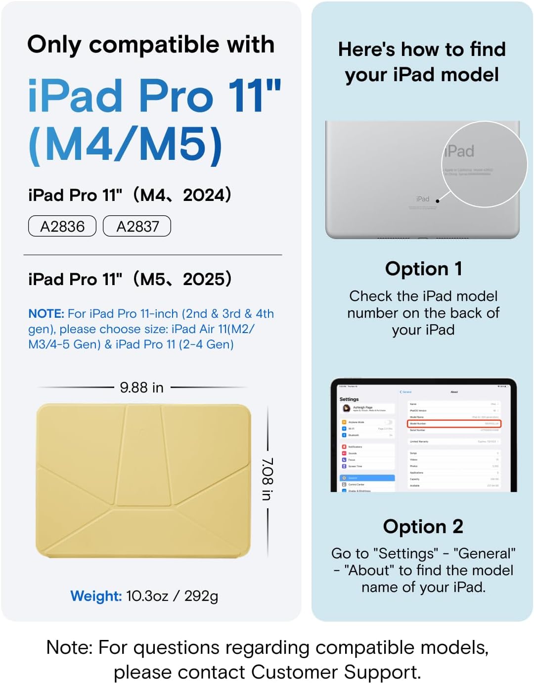 MOFT Dynamic Folio Case for iPad Pro 11- inch (M5 2025 / M4 2024), Silm Magnetic Stand Case with 20+ Viewing Angles, Auto Wake/Sleep, Ultra Thin, Panna Cotta x Faded Jeans