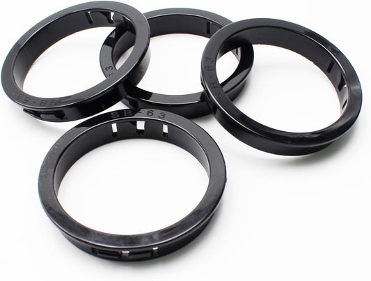 2-1/2"(63mm) Black Snap-in Knockout Insulating Bushing Grommets, Plastic Cable Hole Grommets for Wiring, Round Nylon Snap in Locking Electrical Wire Cord Hose & Tubing Bushings Grommets, 4pcs