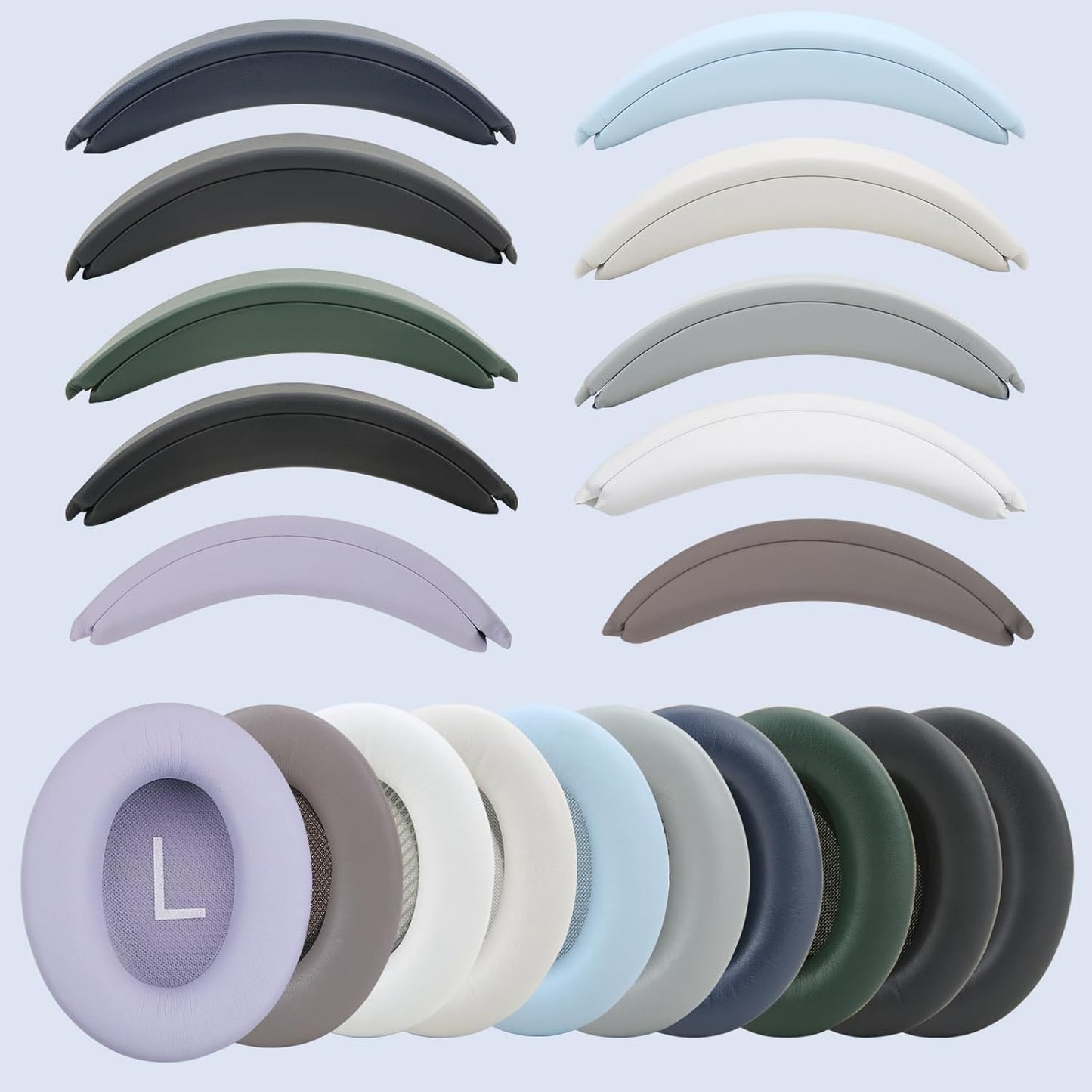 Ear Cushions and Headband Cushion Foam for Bose QuietComfort 35 45 (QC35 QC45) Headphones Accessories Easy to Install (Purple)