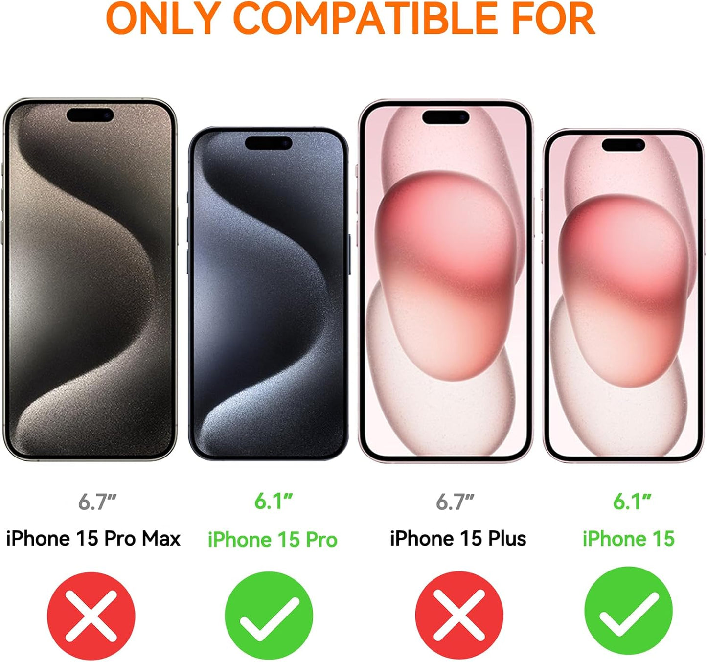 Anti Blue Light Screen Protector for iPhone 15pro & iPhone 15 [3 Pack] 9H+ Anti Blue Light Tempered Glass, Anti-Scratch, Case Friendly