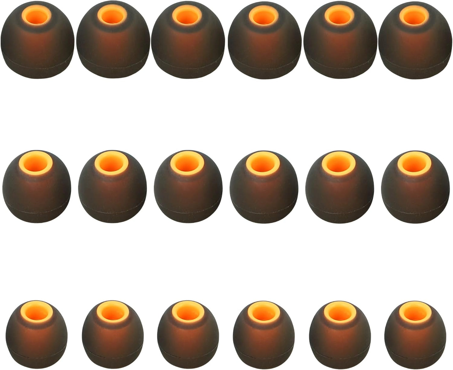 Earbud Replacement Tips Silicone Earbud Tips Ear Bud Covers Fit Most in-Ear Earbuds(Inner Hole 3.8mm -5.1mm) Headphone Rubber Tips Eartips 9 Pairs S M L