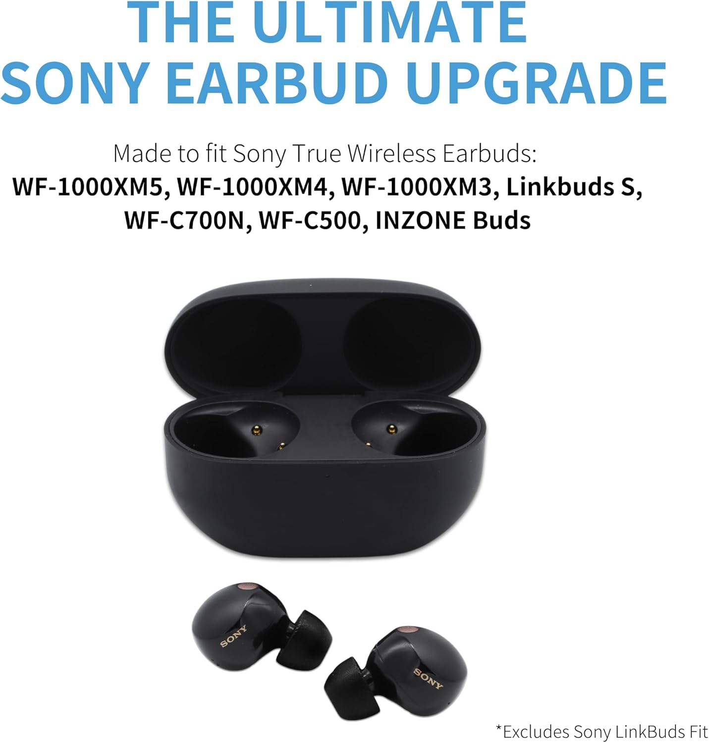 Comply TrueGrip | Premium Memory Foam Replacement Earbud Tips for Sony True Wireless Earbuds | Enhanced Comfort, Secure Fit, Superior Noise Isolation, Cleaning Tool | Black, Small (3 Pairs)
