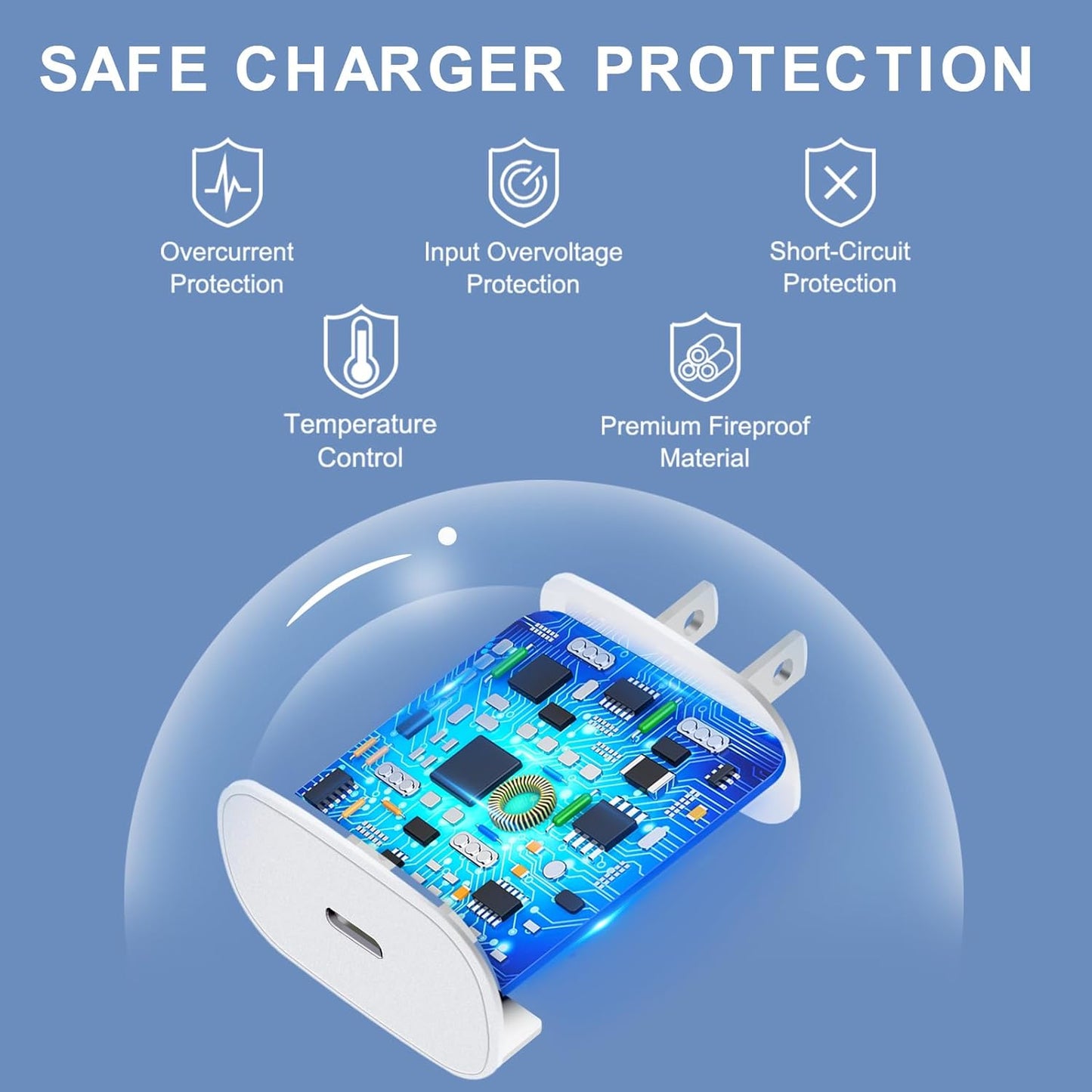 30W Phone 16 15 Charger Fast Charging,USB-C Wall Fast Charger Block Adapter with 6.6Ft USB C to C Fast Charging Cable Cord for Phone 16 15 Pro/16 15 Pro Max/15 Plus,Pro 12.9,Samsung Galaxy S24 Ultra