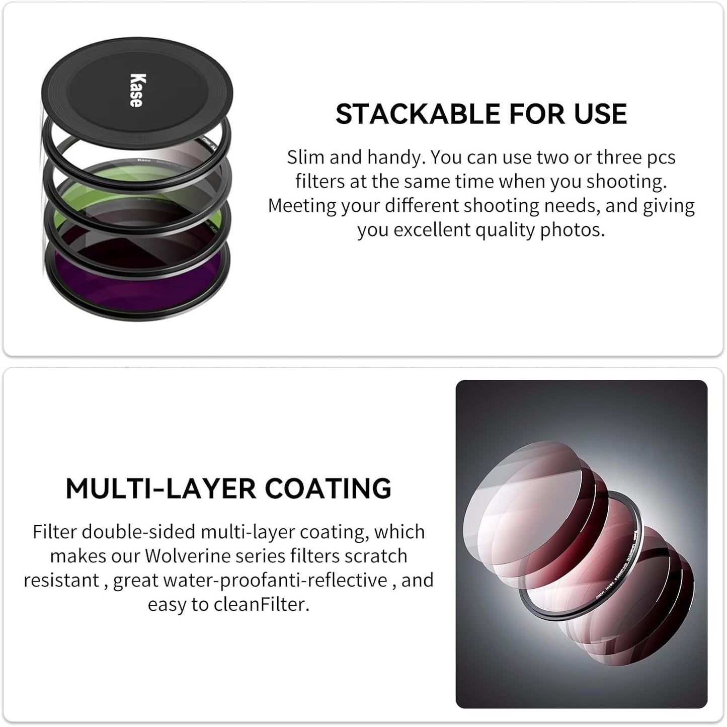 Kase Wolverine 67mm ND100000 16.5 Stop Magnetic Neutral Density Filters Incl Adapter