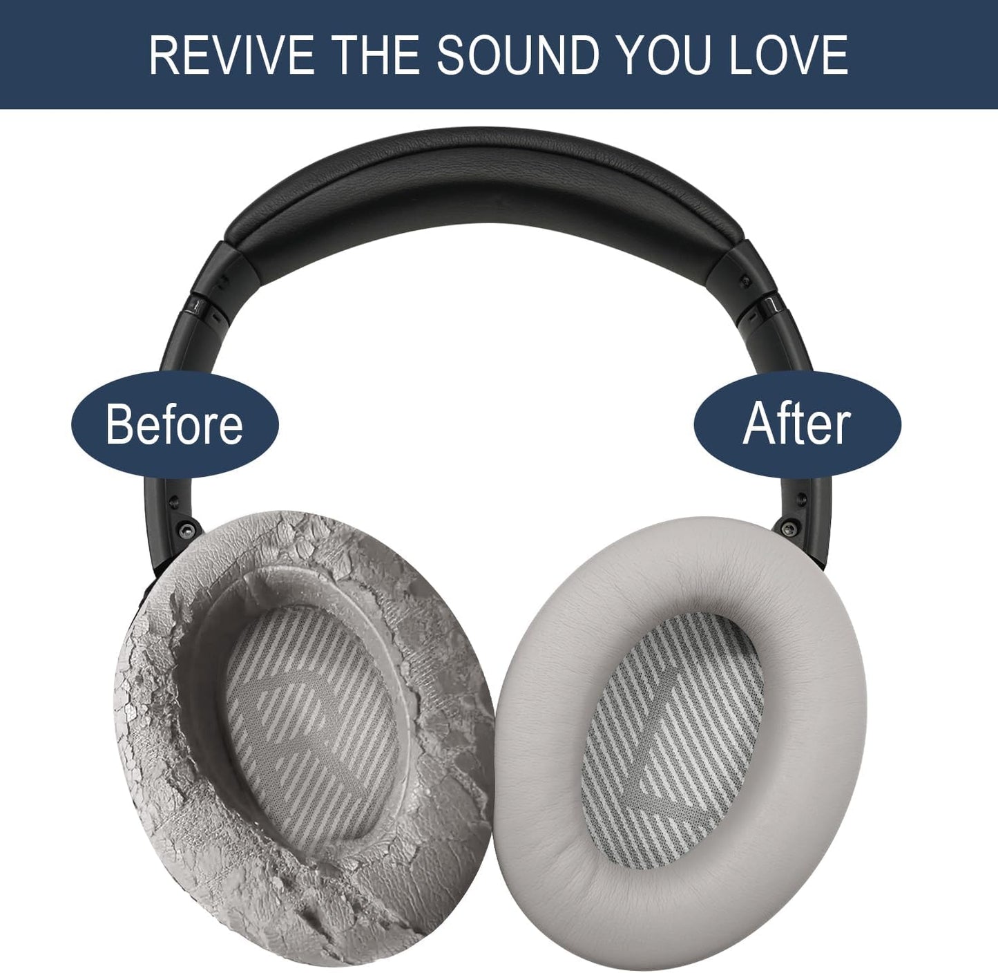 Premium Replacement Ear Pads for Bose QC35 & QC35ii Headphones Made by GEVO - Comfortable Adaptive Memory Foam and Extra Durable - Fits QuietComfort 35 & 35ii / SoundLink 1&2 AE | Sandstone