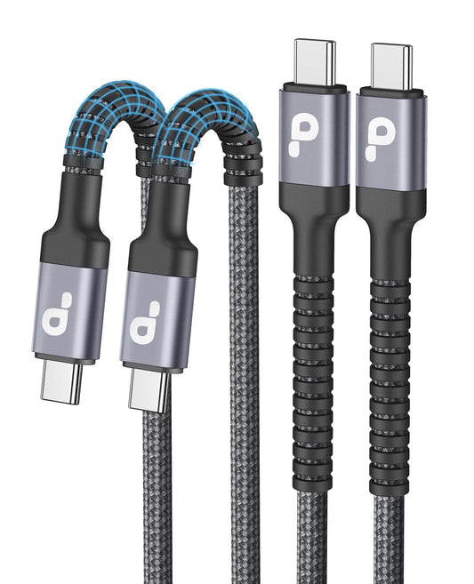 PRAKIE USB C to USB C Cable 6FT, USB Type C Fast Charging Cable 2Pack Nylon Braided USBC iPhone Charger Cord Compatible with iPhone 16/15/Pro Max/PlusSamsung Galaxy S23/LG/Switch
