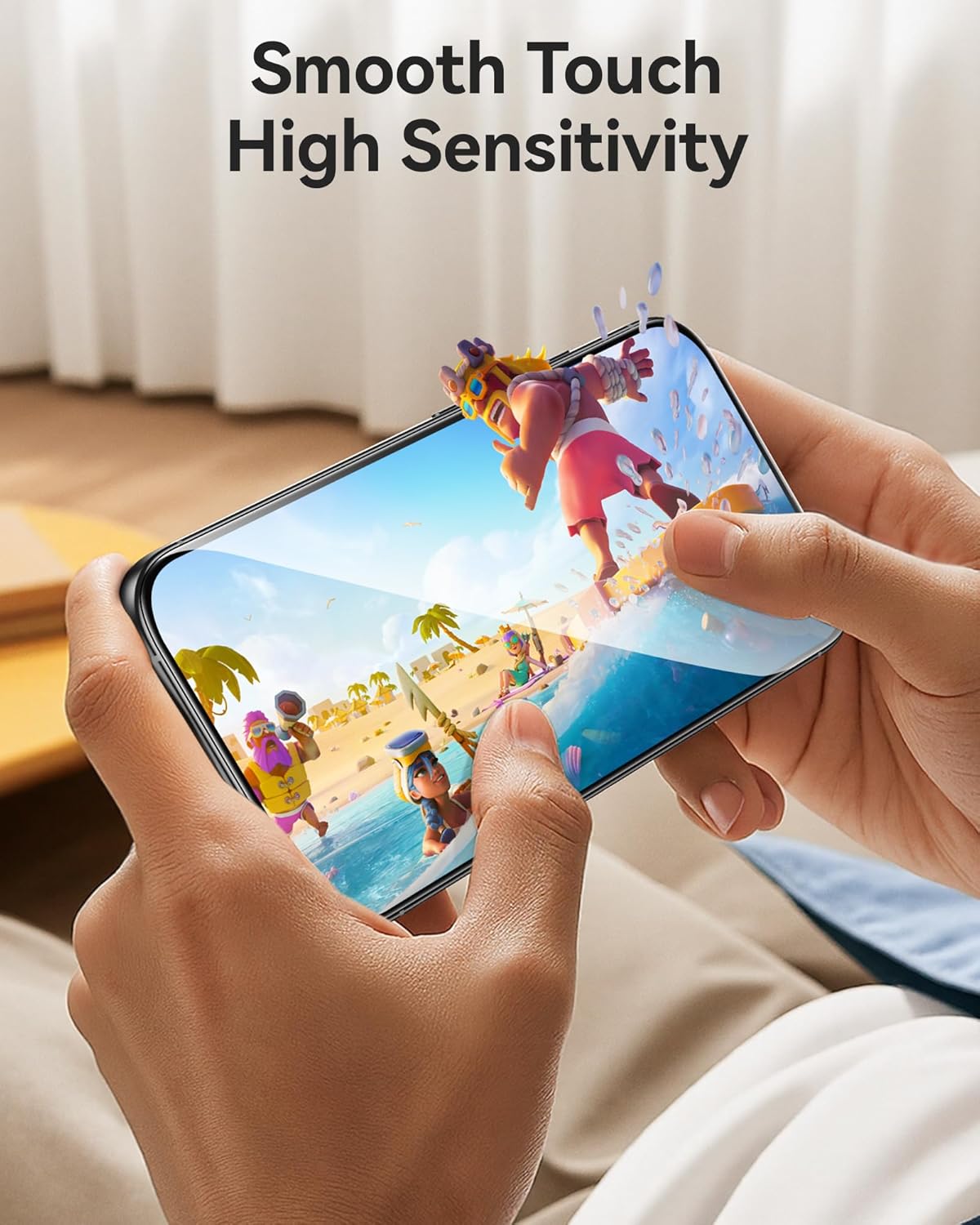 NIMASO for iPhone 16/15 Plus Screen Protector, 3 Pack Tempered Glass Screen Protector for iPhone 16 Plus, Automatic Dust Removal, Instant Installation,HD Clear, 9H Hardness Shockproof (6.7 inches)