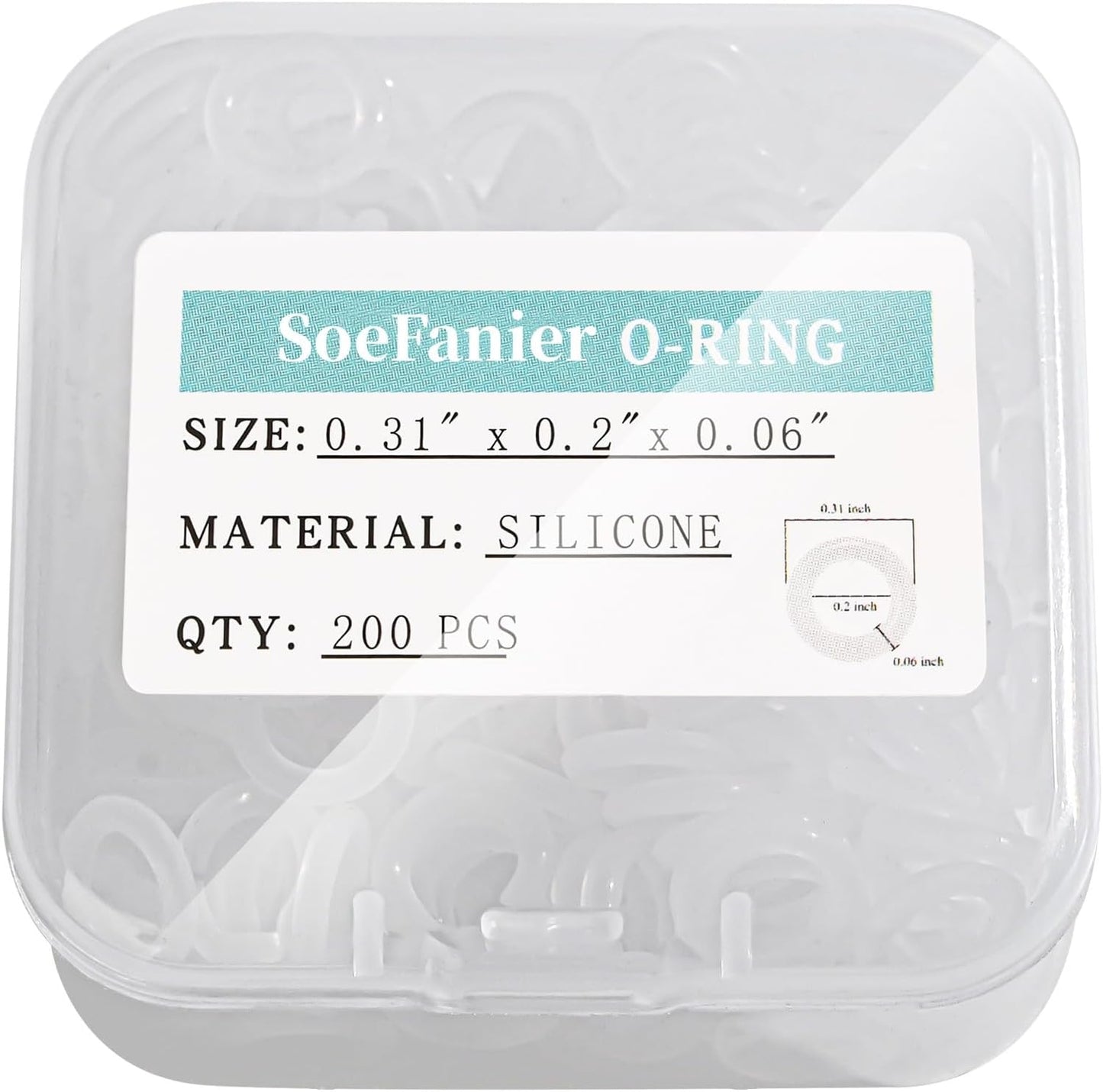 200Pcs Clear O-Ring Switch Dampeners Keycap for Mechanical Keyboard Cherry Mx, White…