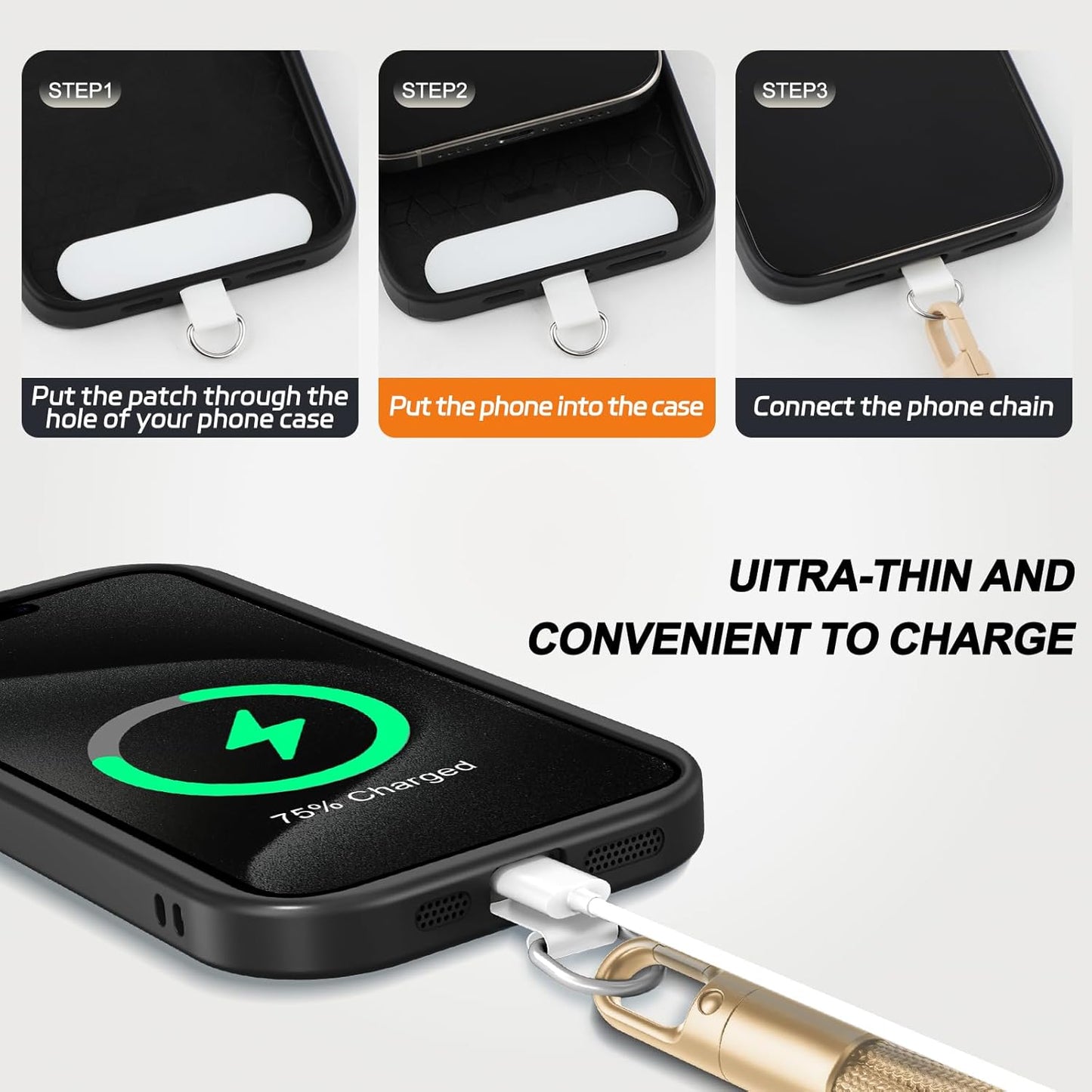 3 Pack Phone Lanyard,1×Phone crossbody strap,1×Phone Neck Strap,1×Wrist Strap,3×Tether Tabs,Universal Cell Phone Multifuctional Patch Polyester Lanyards(Light Camel)